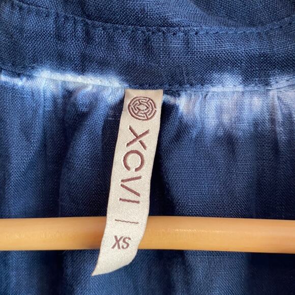 XCVI Women's Rori Linen Roll Tab Sleeve Tunic XS - Picture 3 of 10